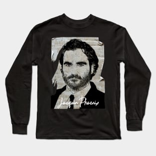 Joaquin Phoenix 80s Vintage Old Poster Long Sleeve T-Shirt